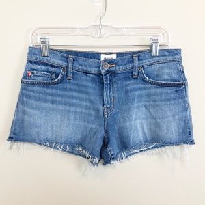 Hudson Jeans/ Frayed Denim Shorts Kenzie Cutoff
